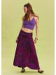 Gipe Waist Tied Wine Bohemian Skirt 4499